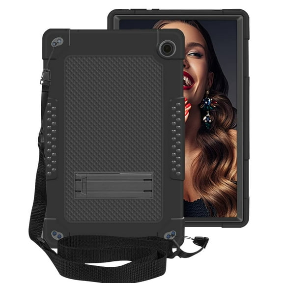 SOATUTO for Walmart Onn 11.6 Pro Tab Case ; for Walmart Onn 11.6 Pro Manufacturer Part Number 100043279 Heavy Duty Tbalet Case Cover with Kickstand / Shoulder Strap Kids Friendly Cover - Black Black
