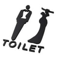 thumbnail image 4 of 2 Letreros Para WC, Letreros Para Baño, Decoraciones, Tablero, Señalización, Letrero Para Puerta De Baño Masculino Y Femenino, Universal S, 4 of 9