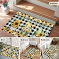 thumbnail image 5 of Spring Gnomes Entryway Rug 2'x3'&nbsp; Non Slip Front Door Mats, Botanical Budding Sunflowers Buffalo Plaid Entrance Rugs Indoor Outdoor Carpet, Washable Floor Mats Small Area Rug for Bedroom Kitchen, 5 of 8