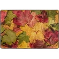 thumbnail image 4 of SKYSONIC 36x24in Colourful Maple Leaves Area Rug, Retro Non-Slip Floor Carpet for Indoor Living Dining Room Bedroom, 4 of 7