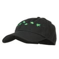 thumbnail image 2 of Six Shamrocks Embroidered Low Cap - Black OSFM, 2 of 5