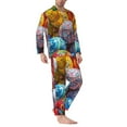 thumbnail image 2 of Sikiie Easter Eggs Mens Pajama Set, Soft Warm Long Sleeve Sleepwear, Cozy Button-Down Pjs for Men-Medium, 2 of 7