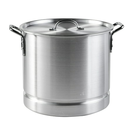 IMUSA USA 32 Quart Aluminum Steamer with Lid, Removable Rack & Riveted Side