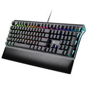 Z-EDGE UK108 108 Keys RGB Optical Mechanical Gaming Keyboard, with RGB Backlight and Palm Rest, Outemu Brown Switches