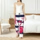 thumbnail image 4 of Fotbe Pink Flamingos Pantalones de Pijama para Mujer, Pantalones de Dormir, Pantalones Pj con Cordón y Bolsillos-Small, 4 of 6