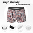 thumbnail image 2 of Mens Underwear, Paisley design red Sexy Mens Underwear Boxer Briefs, Breathable Boxer Briefs for Men, 2 of 5