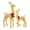 yellow, variant on SalonMore Lighted Outdoor Christmas Decoration for Yard,3-Piece Deer Family Set with Lights