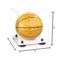 thumbnail image 4 of Better Display Cases Clear Acrylic Mini - Miniature (not Full Size) Basketball Display Case with Black Risers and White Base (A015-BR), 4 of 4