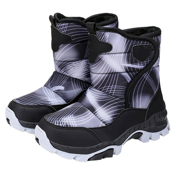 Mostsola Kids Winter Snow Boots Boys Girls Waterproof Slip Resistant Cold Weather Outfoor Shoes