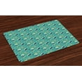thumbnail image 1 of Ambesonne Turtle Place Mats Set of 4, Ocean and Colorful Animals, Standard Size, Multicolor, 1 of 4