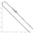 thumbnail image 2 of 14k White Gold .85mm Box 1in+1inch Adjustable Chain Necklace 16 Inch Chain Necklace for Women and Men, 2 of 2