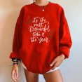 thumbnail image 2 of TopLLC Chandails en Molleton de Noël Moches Mode Femme Imprimé Col Rond Pull Manches Longues Blouse Confortable Chandail en Molleton en Solde, 2 of 4