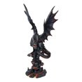 thumbnail image 4 of Fira Legendary Black Ember Dragon Perching On Volcanic Rocks with Lava Statue, 4 of 9