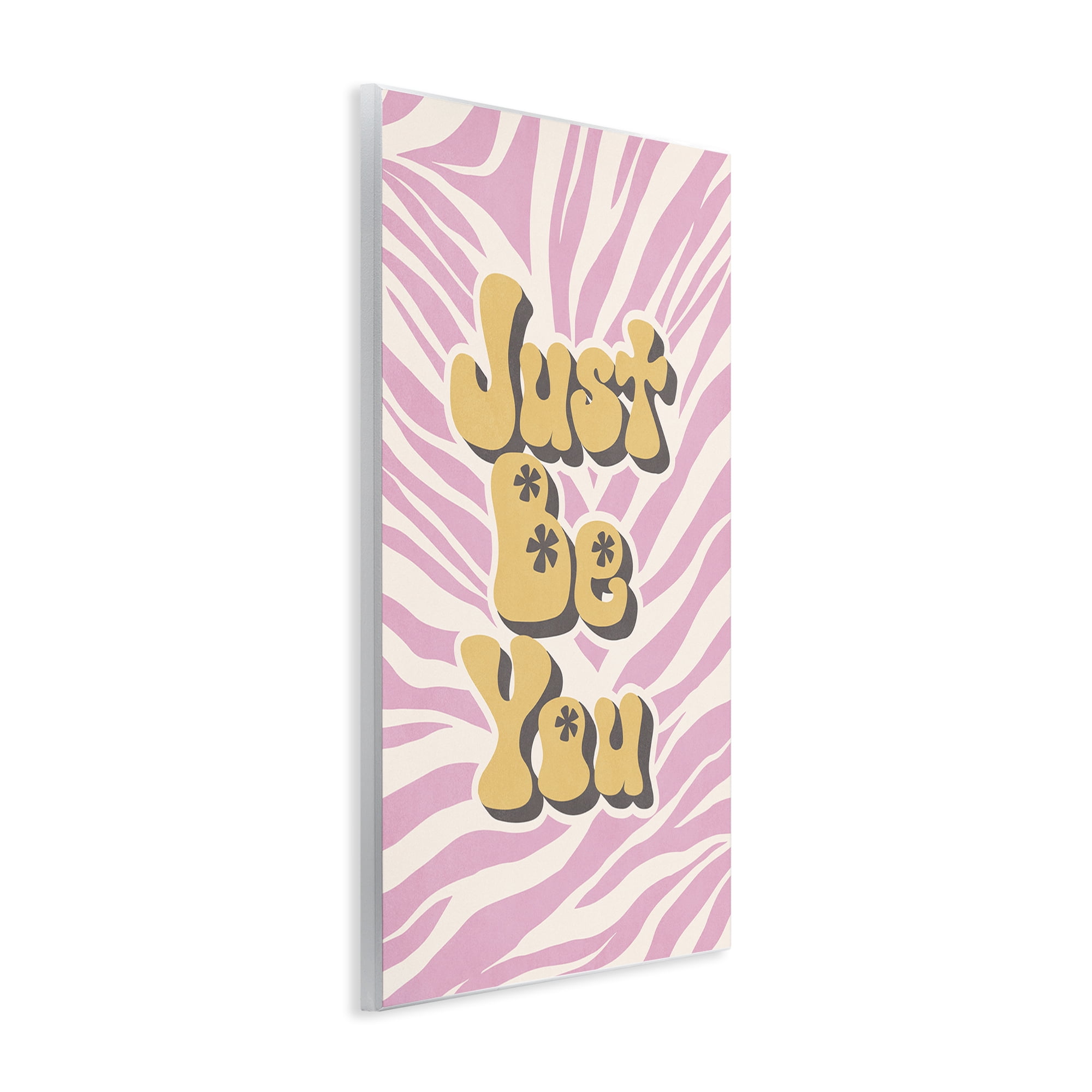Stupell Industries Just Be You on Zebra Text & Numbers Painting Unframed Art Print Wall Art, 13 x 19