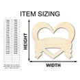 thumbnail image 2 of Unfinished Wood Bannered Heart Shape - Craft - up to 46" 8" / 1/2", 2 of 5