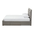thumbnail image 4 of Skyline Decor Light Grey Fabric Upholstered King Size Storage Bed, 4 of 11