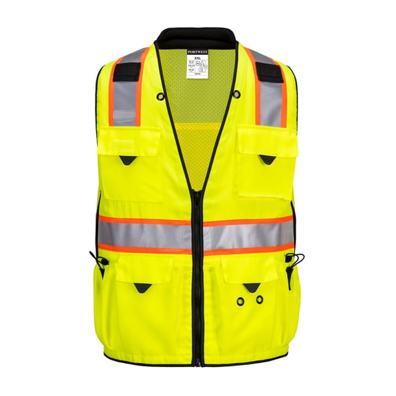 Portwest US376 Expert Pro Surveyor Vest Yellow/Black, XX-Large
