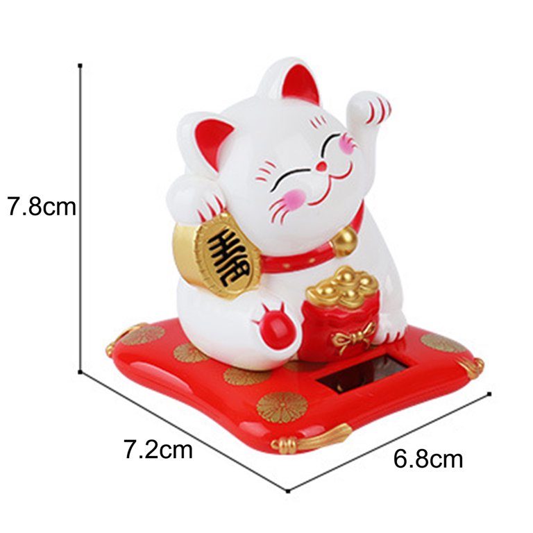 Fortune Cat Lucky Cat Shiny Gold Battery Operated Also Solar