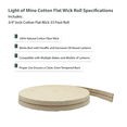thumbnail image 3 of Light Of Mine 3/4" Inch 100% Cotton Flat Wick 33 Foot Roll for Paraffin Oil or Kerosene Based Lanterns and Oil Lamps with Genuine Red Stitch Superior Quality 3/4", 3 of 7