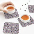 thumbnail image 4 of Leather Coasters with Heat-resistant for Drinks, French Bulldog Colorful Flower Cup Coasters Cup Pad Mat for Tabletop Protection, Coffee Table, Office Desk and Housewarming Gift, 4 of 5