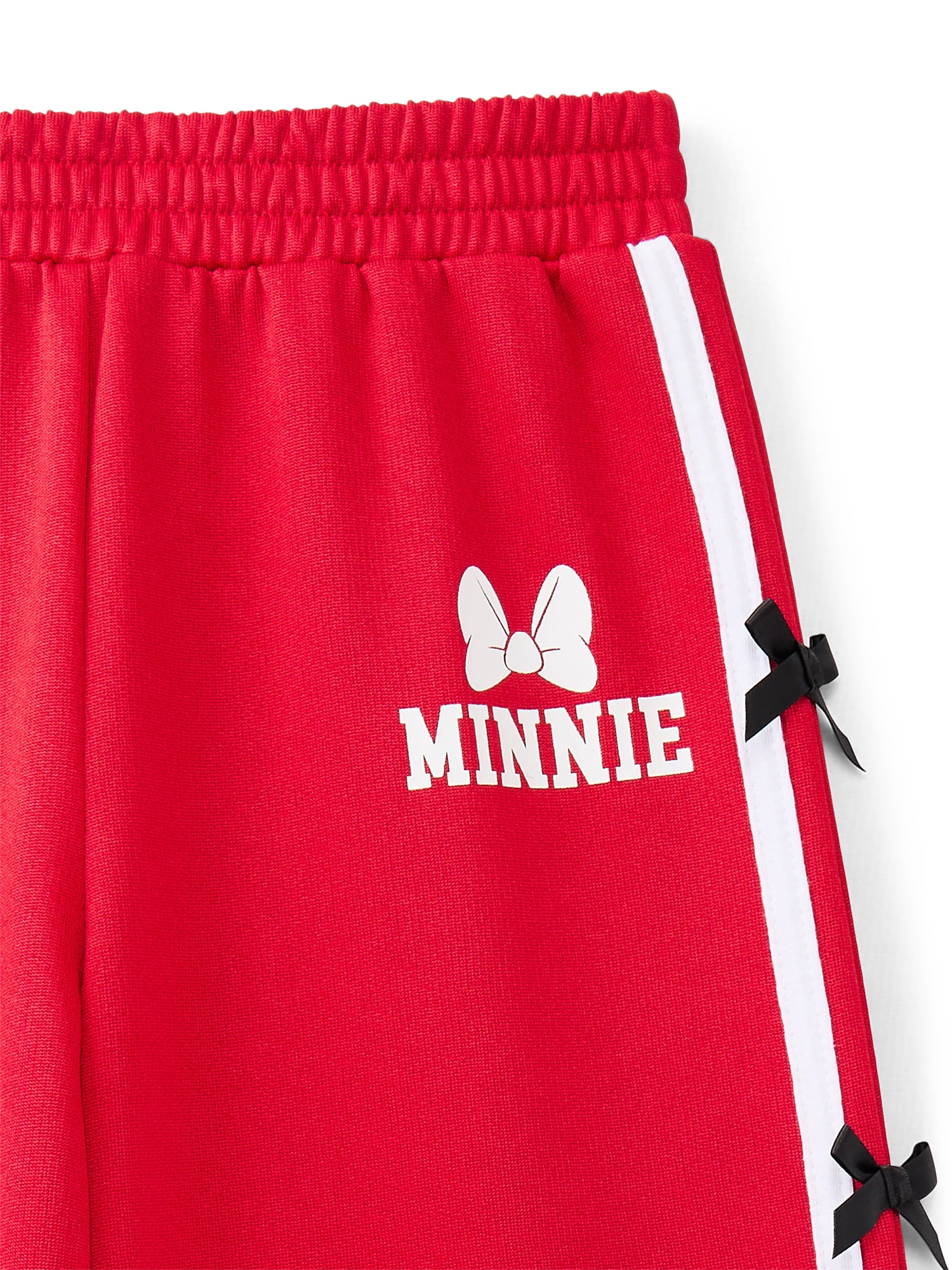 Minnie Mouse Girls Active Track Pants with Side Bows, Sizes 4-16