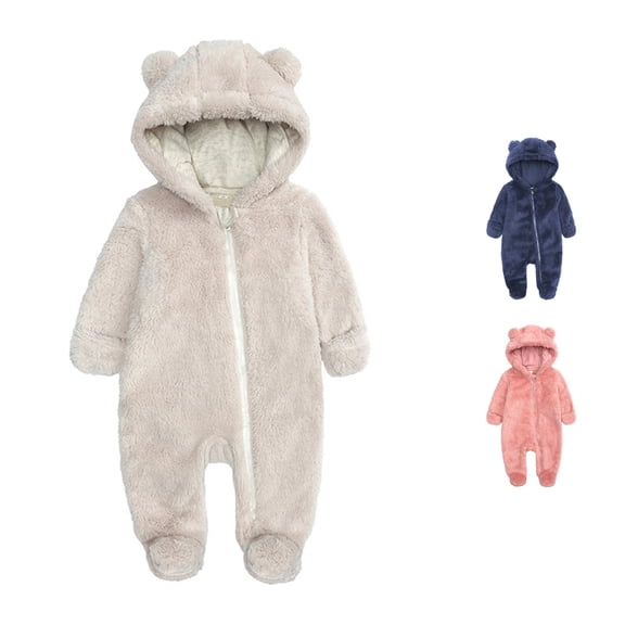 Rhuody Girls Coats 6-9 Months Winter Long Sleeve Outerwear Cartoon Pattern Jacket Simple Clothing
