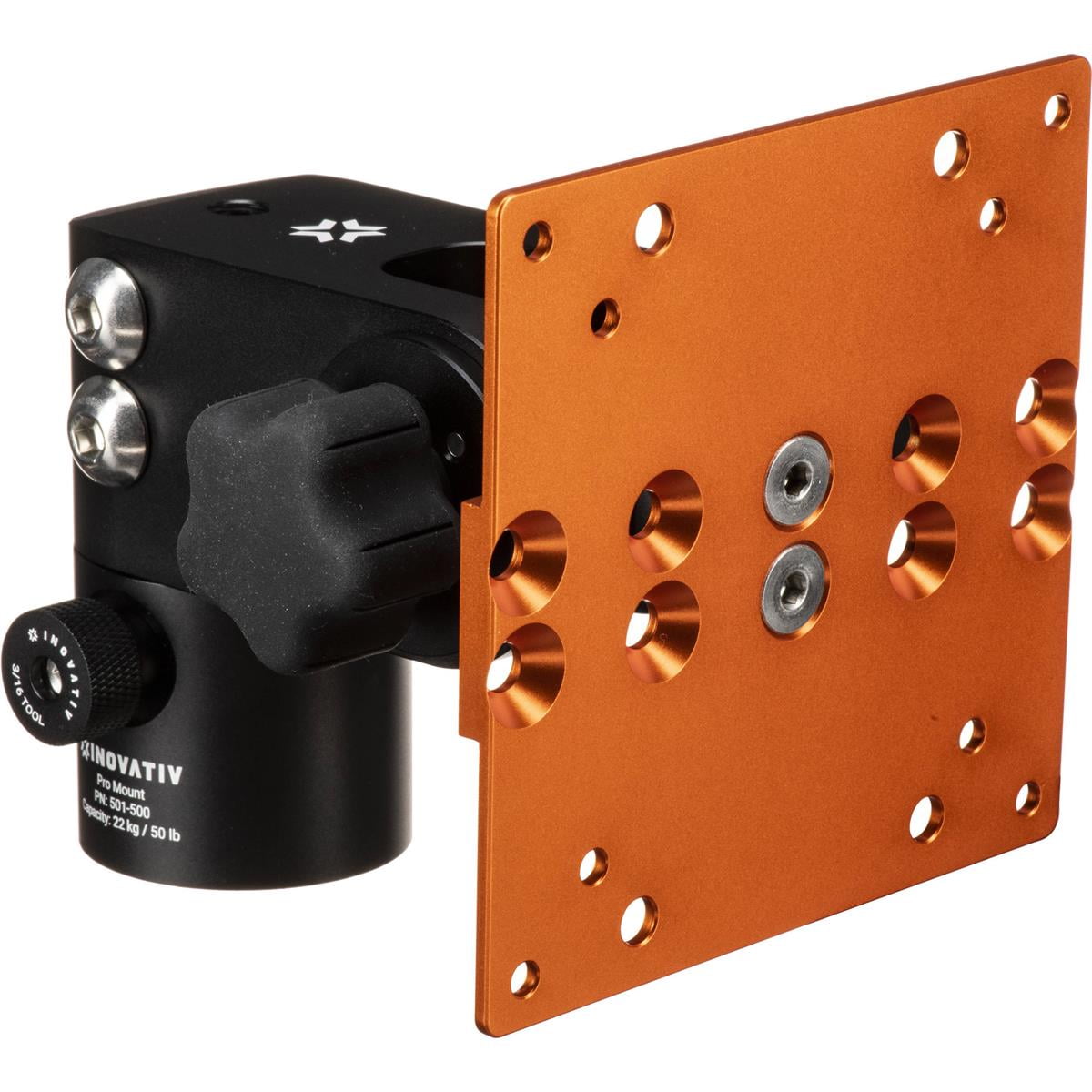 Pin Mounted Small Display Module Inovativ Pro Monitor Mount with Vesa Plate and Hardware, Mounts on 5/8 ...