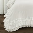 thumbnail image 4 of Lush Decor Ruffled Bedding Comforter Set, Parisian Vintage Chic Ruffle Lace, White, 2-Piece, Twin XL, 4 of 11