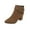 Brown, variant on NOKIO Women'S Vintage Ankle Boots With Side Zippers Minimalist Side Zipper Boots For Women Ankle Boots Short Boots Single Shoes For Ladies Casual Shoes Stylish Women'S Low Heel Ankle Boots