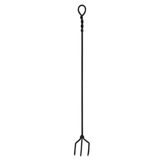 Achla Designs Minuteman International Wrought Iron Fireplace Farmer's Fork, 46 Inch Tall, Graphite Finish