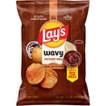 thumbnail image 4 of Lay's Wavy Potato Chips Lightly Salted & Hickory BBQ Crunchy Snack Chips Variety Pack- 15 Oz Total Weight, Variety Pack with Bowl by OMA., 4 of 5