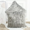 thumbnail image 5 of Home Soft Things Mongolian Faux-fur Pillow Covers Luxury Fluffy Throw Pillow Case Decorative Fuzzy Cushion Cover, No Pillow Insert, Set of 2 - Grey - 26" x 26" EURO, 5 of 6