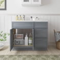 thumbnail image 2 of 39" Freestanding Bathroom Vanity Cabinet without Top in Smoky Gray, 2 of 6
