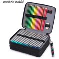 thumbnail image 4 of Colored Pencil Case- 160 Slots Pencil Holder Pen Bag Large Capacity Pencil Organizer with Handle Strap Handy Colored Pencil Box with Printing Pattern Flamingo Black, 4 of 7