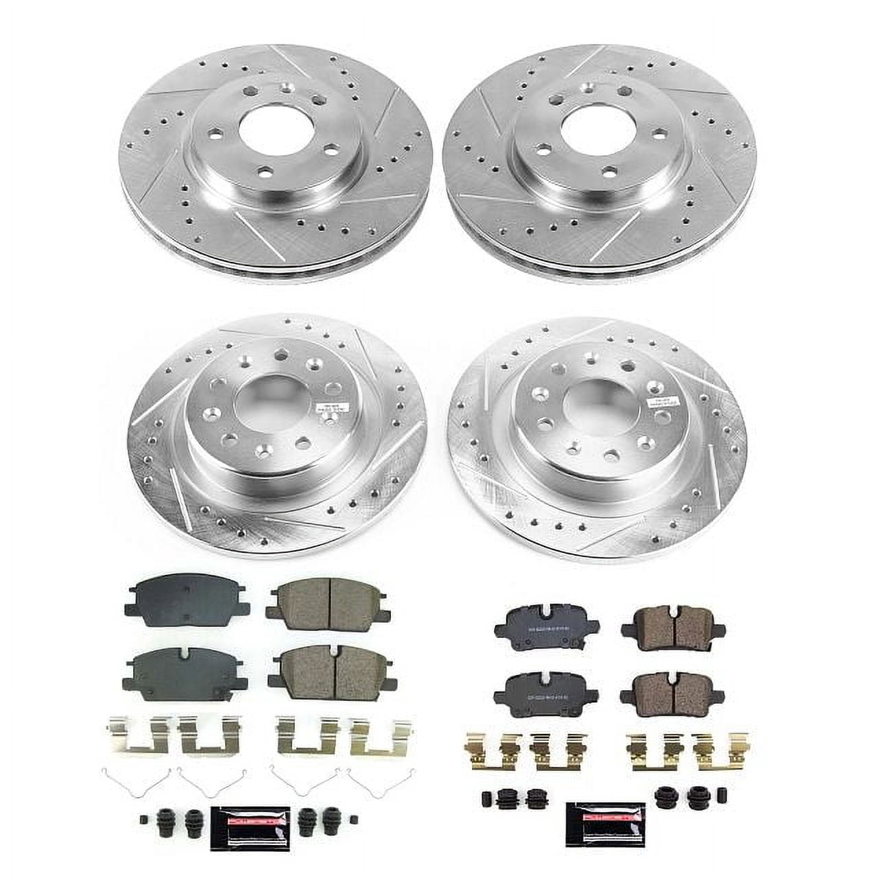 PowerStop Front and Rear Z23 Evolution Sport Carbon-Fiber Ceramic Brake Pad and Drilled & Slotted Rotor Kit Fits: CHEVROLET GMC Select Models K8799
