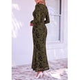 thumbnail image 4 of PRETTYGARDEN Women's Long Sleeve Floral Maxi Bodycon Dress Cocktail Dresses for Wedding Guest, Square Neck, Stretchy Mesh, Elegant Classy, Formal Holiday Party, 4 of 7