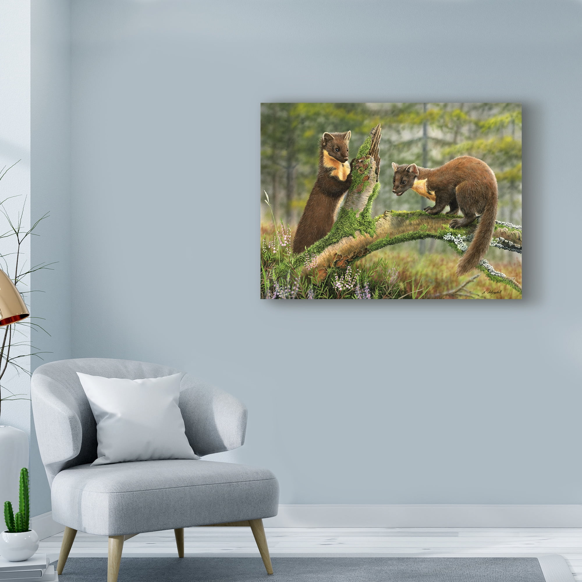 Trademark Fine Art 'Pine Martens' Canvas Art by Nigel Artingstall