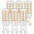 thumbnail image 1 of Bombillas LED G9 de 3 W equivalentes a halógenas de 40 W, luz blanca fría 6000 K, CA 220-240 V, ahorro de energía, no regulables, sin parpadeo, paquete de 5 Versalles, 1 of 5