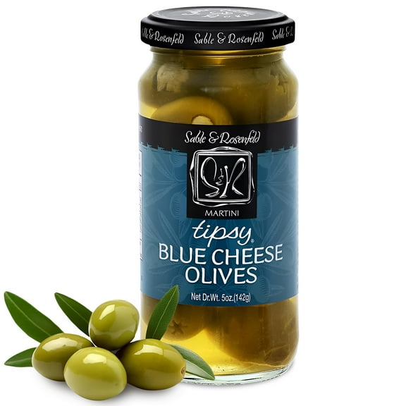 Sable & Rosenfeld Tipsy Blue Cheese Olives, 5 Ounce Jar