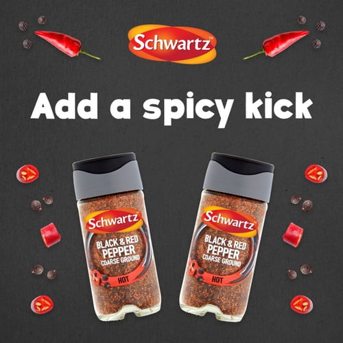 Schwartz Black & Red Pepper 45g, British Import (Pack of 2)