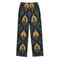 thumbnail image 2 of FORMRS Kids Pajama Pants with Pockets Size 11-12Y Boys Lounge Sleep Bottoms, Navy Blue Art Pattern, 2 of 8
