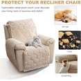 thumbnail image 5 of CJC Plush Recliner Chair Cover, Lazy Boy Chair Cover, Soft Washable Recliner Cover with Anti-Slip Elastic Straps, Pet-Friendly & Machine Washable, Off-white, 5 of 10