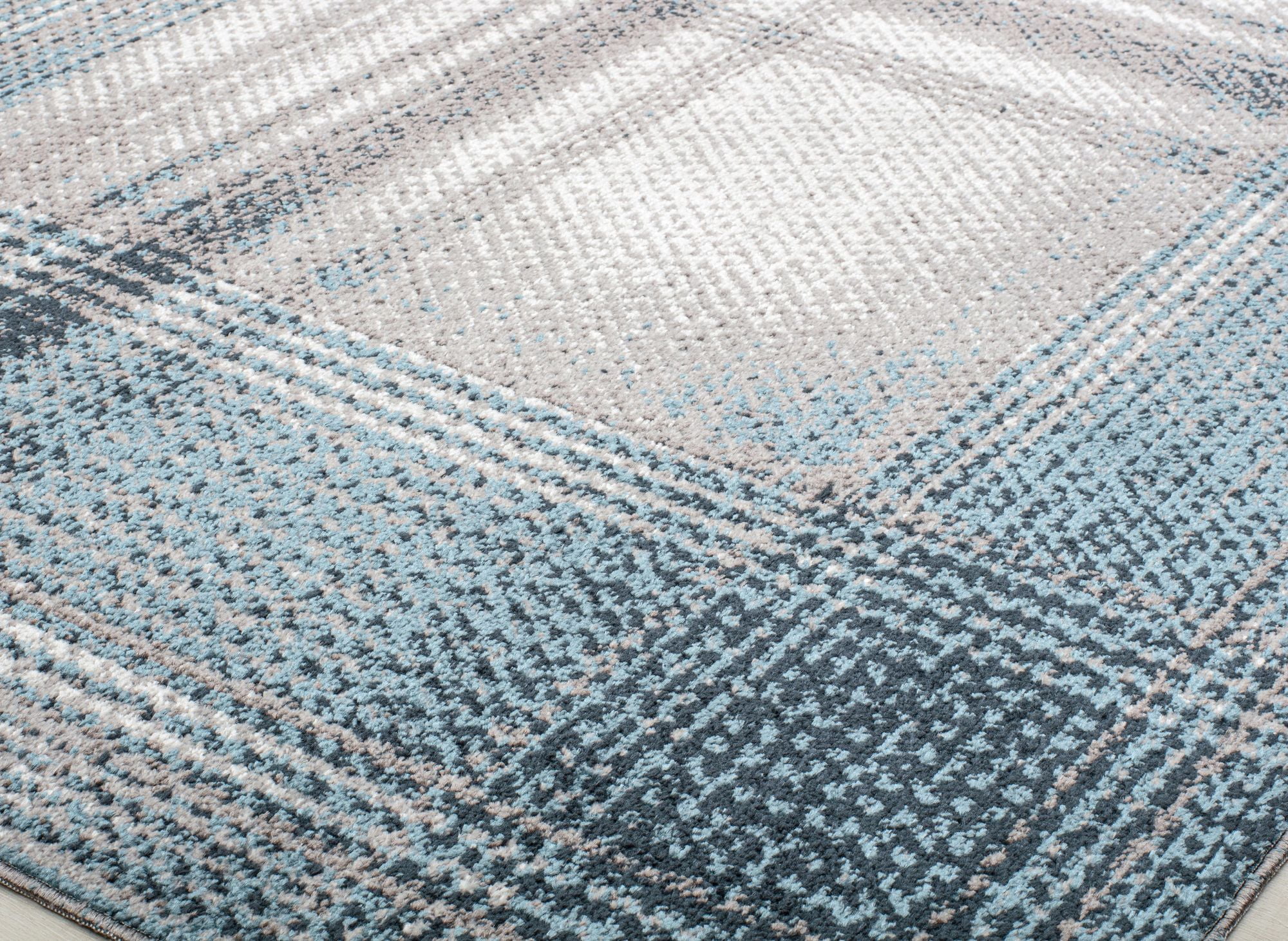 Rugs America Jaelyn JD50A Baltic Rapids Plaid Contemporary Blue Area Rug, 2'6" x 8'