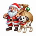 thumbnail image 2 of Nkmbld Christmas Tree Hanging Ornaments, Unique Santa Claus and Dog Pendant Decoration for Tree Walls Windows Doors Car Interiors Decors, Red, 2 of 6