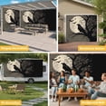 thumbnail image 6 of Halloween Garage Door Cover Banner 7 x 16 FT, Horror Bat Crow Full Moon Beige Black Garage Door Curtains Backdrop with Grommets for Indoor Outdoor Wall Party Porch Yard Decorations Background, 6 of 9