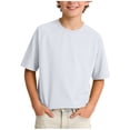 thumbnail image 2 of FRSASU Boy's Athletic Quick Dry T-Shirts Youth Activewear Raglan Short Sleeve Tops Summer Running Sports Tees Shirts Beige, 2 of 6