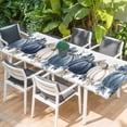 thumbnail image 2 of Fall Blue Pumpkins Table Cloths for 8 Foot Rectangle Tables, Thanksgiving Autumn Watercolor Leaf Patio Waterproof Elastic Fitted Tablecloths, Washable Rectangular Table Cover for Camping, 2 of 8