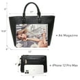 thumbnail image 6 of Dasein Women's Handbags Purses Large Tote Shoulder Bag top Handle Satchel Bag for Work, 6 of 11