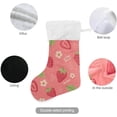 thumbnail image 3 of GZHJMY Strawberry Christmas Stocking, Personalized Large Candy Stocking Hanging Gift, Xmas Stockings Decoration for Family Holiday Party Ornaments Decor Fireplace, 3 of 7
