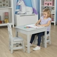thumbnail image 5 of Melissa & Doug Kids Furniture Wooden Table & Chairs-Gray Kids Furniture, 5 of 9